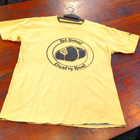 Hot Damn Country Ham T-shirt Tee Medium Women's Pass the Gravy Custom Graphic T - Picture 1 of 7